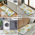 thumbnail image 6 of Yellow Lemon Flowers White Pattern Kitchen Rug Mat,Kitchen Runner Rugs Non Skid Washable,Decorative Kitchen Floor Mats for Kitchen,Sink,Laundry,17"x47.2", 6 of 7