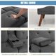 thumbnail image 5 of 3 in 1 Convertible Sofa Bed Upholstered Small Folding Loveseat Couch w/Removable Armrest, Modern Futon Recliner Sleeper My Lux Decor Round, 5 of 5