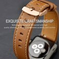 thumbnail image 3 of KOMI 20mm Watch Band with Rose Gold Buckle, Quick Release Genuine Leather Replacement Strap (Gold Brown), 3 of 6