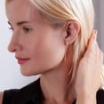 thumbnail image 3 of Humble Chic Geometric Marquise Threader Hoops - Hypoallergenic 18K Gold Plated, 3", 3 of 9