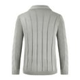 thumbnail image 3 of IYTR Men's Cable Knit Cardigan Sweater Long Sleeve Button Up Shawl Collar Warm Knitwear Tops Gray S, 3 of 3