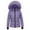 #Purple, variant on DPTALR Women's Winter Hooded Jacket with Waist Design Long Sleeve Outerwear Coat,Dark Blue,Size XXXL