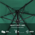 thumbnail image 4 of Yaheetech 9 Ft Outdoor Patio Market Umbrella with Push Button Tilt and Crank, Dark Green, 4 of 8