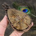 thumbnail image 4 of Natural Mud Crack Fossil Gemstone Handmade Copper Wire Wrap Pendant 3.82, 4 of 4