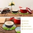 thumbnail image 6 of GZHJMY Easter Cute Bunny Trivet Pot Holder, Round Woven Potholders Set 2PCS-Braided - Coasters - Table Mats 307 for Kitchen Pans Bowl Teapot, 6 of 7