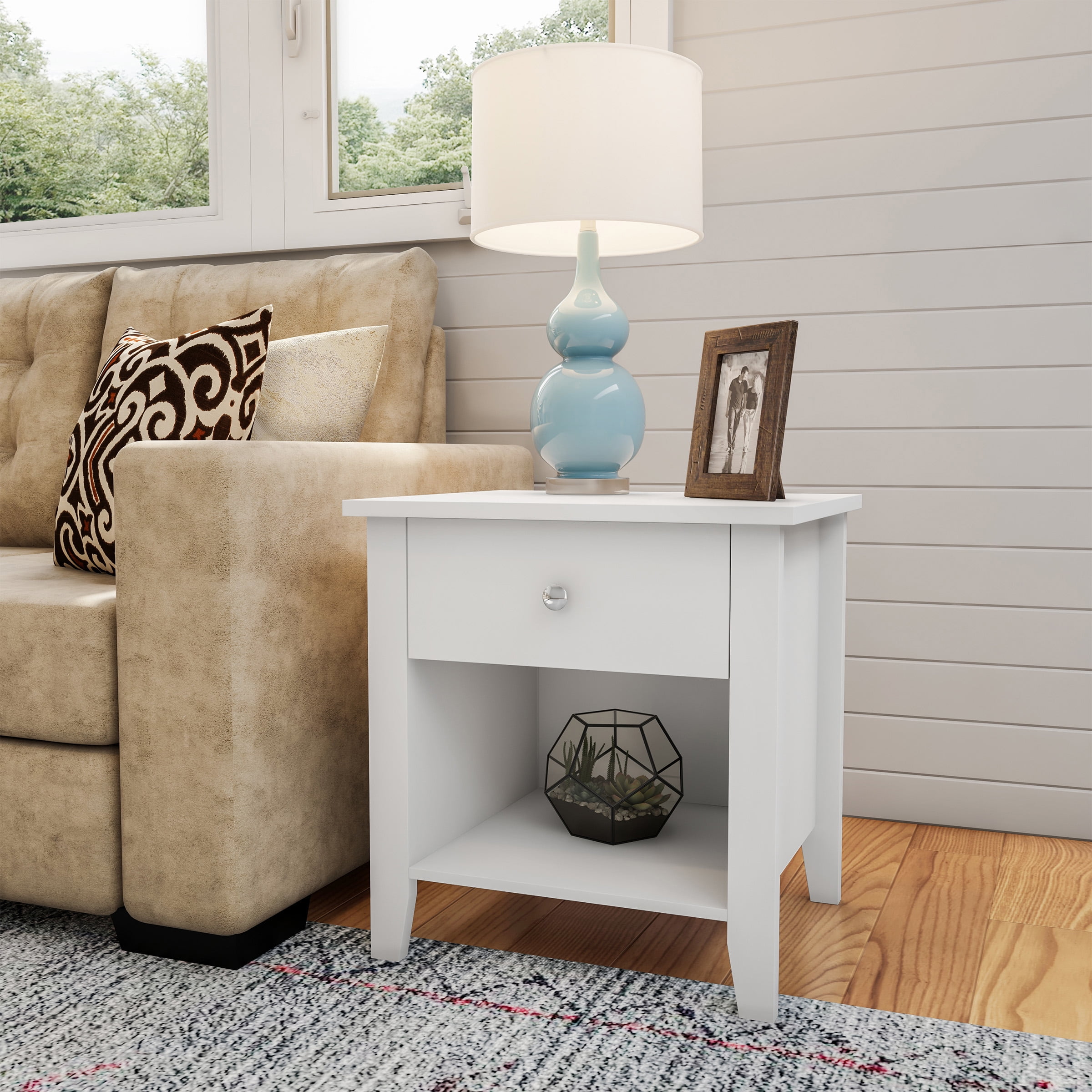 Details about   Elegant End Side Table Nightstand W/3 Storage Drawer Living Room House Furniture 