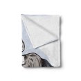thumbnail image 2 of Animal Soft Flannel Fleece Blanket, Sketchy Horse Racing Theme Jockey Pony Stallion Riding on Field Retro Illustration, Cozy Plush for Indoor and Outdoor Use, 50" x 60", Multicolor, by Ambesonne, 2 of 6