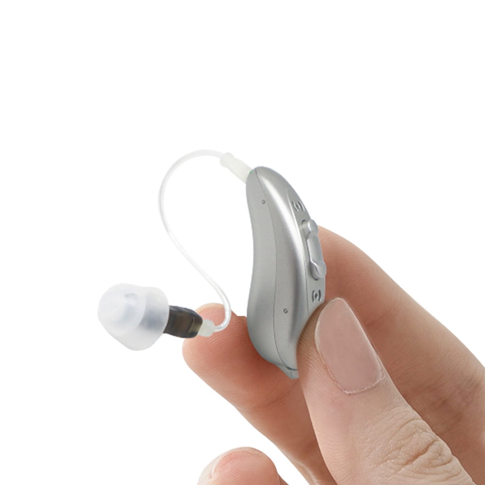 CHOSGO V03B Bluetooth Hearing Aids For Adults with Mobile App Control & Noise Cancellation, RIC OTC Hearing Aids For Seniors with Smartphone Compatible, Dual Mic with Protection Box(Right)