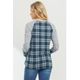 thumbnail image 3 of Plaid Long Sleeve Raglan Maternity Top, 3 of 3