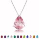 thumbnail image 1 of Collar con colgante deslizante solitario JeenMata 1.5 TCW Turmalina rosa Chapado en oro blanco, 1 of 6