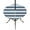 Blue, variant on Round Outdoor Tablecloth with Umbrella Hole and Zipper, Haze Blue Stripe Tablecloth with Elastic Waterproof, Farmhouse Blue Gray Striped Patio Table Covers for 55" - 60" Picnic Pool Tables