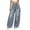 Light Blue, variant on Atkumj Womens Ripped Jeans Fashion Baggy Button-Zip Fly Low Waisted Jeans Vintage Wash Long Length Jeans Wide Leg Women with Pockets S