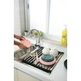 thumbnail image 3 of YBM Home Roll Up Dish Drying Rack Stainless Steel, Silver 1206, 3 of 5