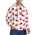 thumbnail image 2 of Fotbe Men's Hoodie with Bloody Hand Pattern - Kangaroo Pocket Pullover Hooded Sweatshirt, Perfect for Daily Wear, Travel, and Home-Medium, 2 of 7