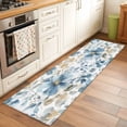 thumbnail image 3 of Blue Flower Runner Rug 2x6 FT,Non Slip Hallway Rugs,Sage Green Leaves Boho Spring Watercolor Washable Soft Floor Carpet Throw Runner Carpet Long Rugs for Entryway Kitchen Bedside Sliding Door, 3 of 8