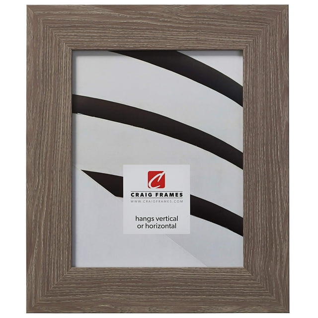 Craig Frames American Barn, Faux Barnwood Picture Frame, Farmhouse Grey, 8 x 10 Inch