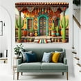 thumbnail image 3 of Background, Mexican-Style Porch, Photography background,living room, bedroom, office wall hanging background cloth, home decoration, room decoration, party decoration, 3 of 3