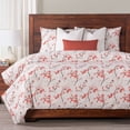 thumbnail image 4 of SIScovers  Coral Blossom Floral Print Duvet Set Queen - 3 Piece, 4 of 5