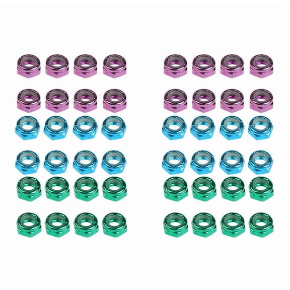48Pcs Skateboard Truck Wheel Axle Screw Nuts Longboard Hardware Accessories