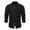 Black, variant on Mens Solid Button Shirts Business Casual Stand Collar Shirt Fall Winter Long Sleeve Tops Fashion Outgoing Clothes