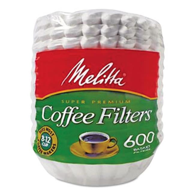 5128313 Melitta 8-12 Cup Basket Filter Paper Pack of 4 Natural Brown, 200 Count