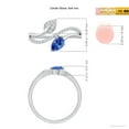 thumbnail image 5 of Angara Natural 0.35 Ct. Tanzanite with Diamond Fashion Ring in 14K White Gold for Women (Ring Size: 3), 5 of 10