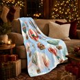 thumbnail image 3 of Whimsical Holiday Hot Air Balloon Scene Cheerful Festive, Festive Holiday Scene, Warm Flannel Blanket for Cabin and Lodge, Art Lovers Christmas Gift, Festive Home Decor, 3 of 9