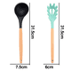 thumbnail image 2 of Juego de utensilios de cocina de silicona de 2 piezas, utensilios de cocina de madera fáciles de limpiar, utensilios de cocina antiadherentes, 2 of 5