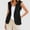 Black, variant on TIANZEN Women's And Linen Sleeveless Solid Color Color Cardigan Small Suit Jacket Women's plus Size Fashion for Women Women Long Jacket Dress Horseback Riding Jacket
