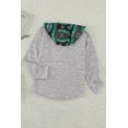 thumbnail image 2 of ABPHQTO Sudadera con capucha y bolsillo de canguro con estampado verde de mujer, 2 of 5