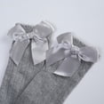 thumbnail image 3 of Aosijia Baby Knee High Socks Newborn Infants Long Cotton Socks Boys Girls Toddlers Ruffled Socks Gray, 3 of 9
