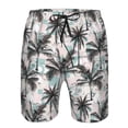 thumbnail image 4 of Yiaed Hawaii Palms Print Men's Swim Trunks with Lining Quick Dry Sports Shorts Beach Shorts Boardshorts-3X-Large, 4 of 5
