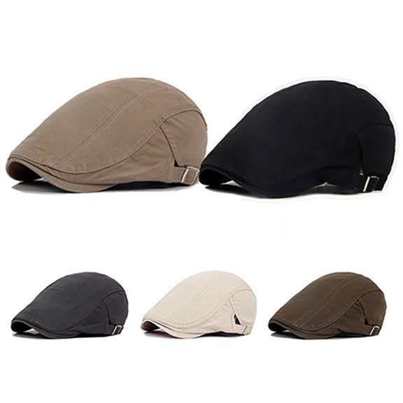 Dream Lifestyle Mens Cotton Newsboy Cap Adjustable Ivy Hat Driving Hunting Cabbie Hats 1PC