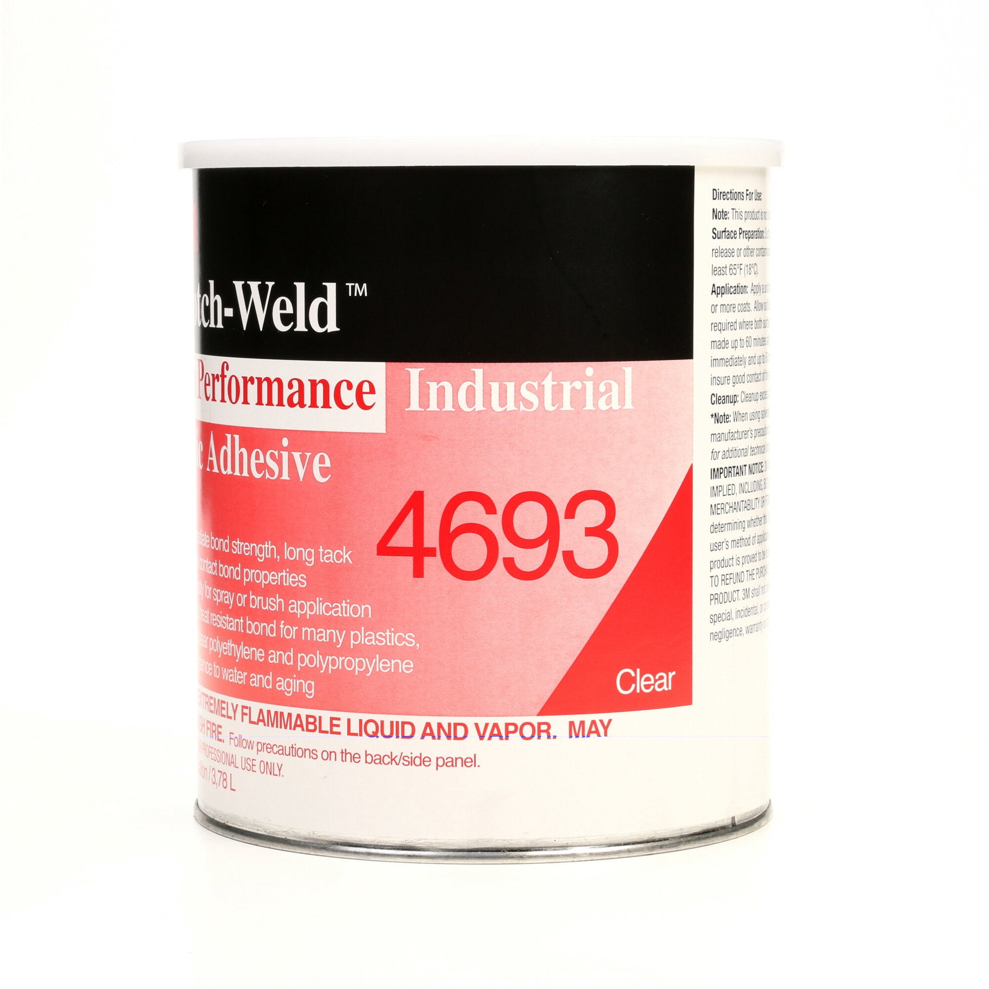 3M High Performance Industrial Plastic Adhesive 4693, Light Amber