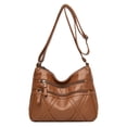 thumbnail image 1 of Sywqhk Bolso Bandolera De Pu Vintage Para Mujer, Bolso De Hombro De Momia Con Múltiples Bolsillos (Marrón) Sywqhk Para estrenar, 1 of 6
