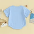 thumbnail image 3 of Okbabeha Newborn Baby Girl Boy Summer Clothes 1989 T S Letter Printed Short Sleeve Bubble Romper Infant Girl  one-piece, 3 of 7