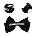thumbnail image 3 of Unique Bargains 1 Pc Cute Rhinestones Bow Spring Hair Clips Black, 3 of 5