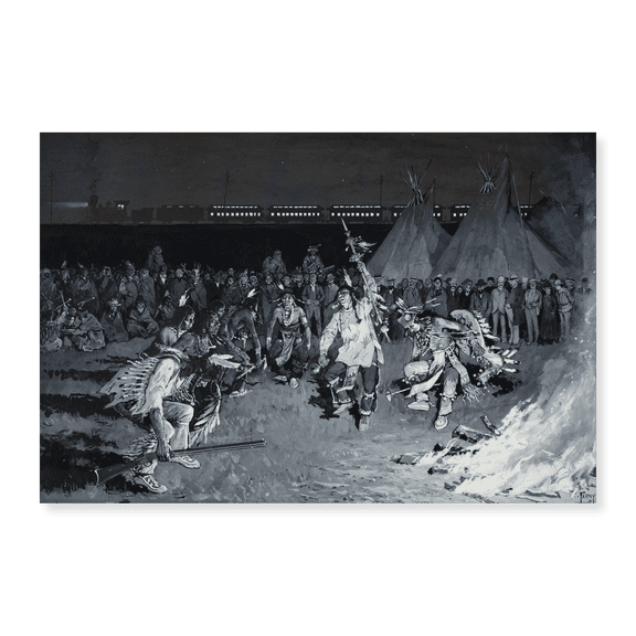 Art Print (Unframed), A Dance of Crow Indians by Henry F Farny, 16" x 20"