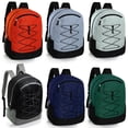 thumbnail image 3 of 17" Classic Wholesale Bungee Backpacks in 4 Assorted Colors - Bulk Case of 24 Bookbags, 3 of 4