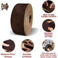 thumbnail image 3 of ELW Brown Latigo Leather 5-6 oz. 2-2.4mm Straps, Belts, Strips 1/2" 1.3cm Wide X 50" 1.27m Length Full Grain Leather Cowhide DIY Arts & Craft Projects, Clothing, Jewelry, Wrapping, 3 of 7
