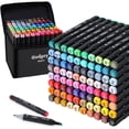 thumbnail image 1 of Rotuladores de alcohol Godgoy, 80 colores, con doble punta de pincel, permanentes, 1 of 7