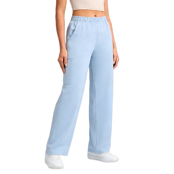 Boyscolos Womens Scrub Pants Scrubs for Women Solid Casual Soft Medical Uniform Trousers Cargo Nursing Bottoms with Pockets