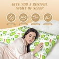 thumbnail image 4 of Bingfone Body Pillow Cover Long Pillow Case With Zipper Decorative Bedding Pillowcase 20"X54" Soft Cushion Pillow Case For Bedroom-Kawaii Avocado, 4 of 8