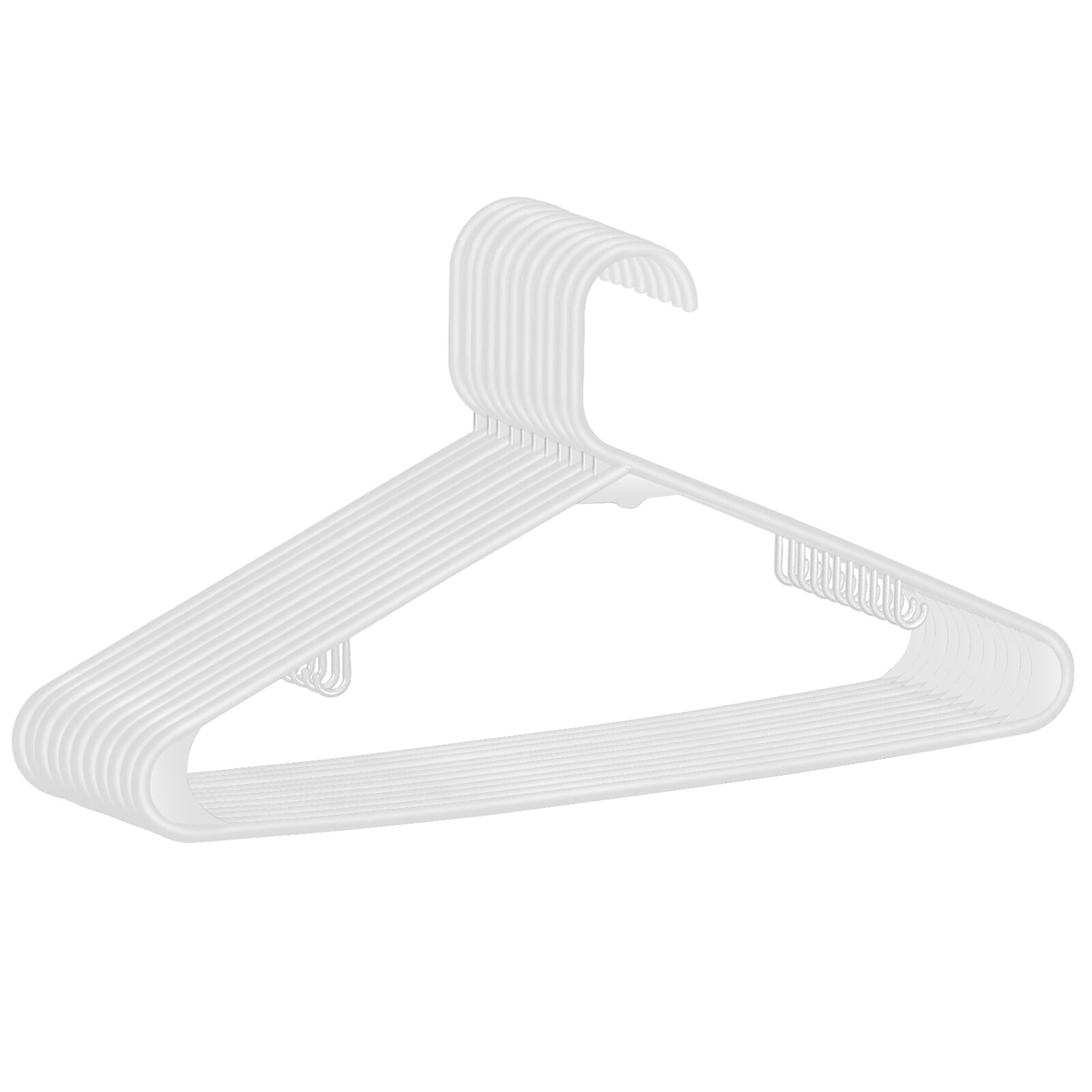 SuperDeal 100 Pcs Premium Plastic Clothes Hangers Non-Slip Suit/Shirt/Pants Organizer White