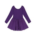 thumbnail image 3 of IEFIEL Girls Long Sleeve Ballet Dress Dance Skirt Leotard (Little Girls & Big Girls), 3 of 3