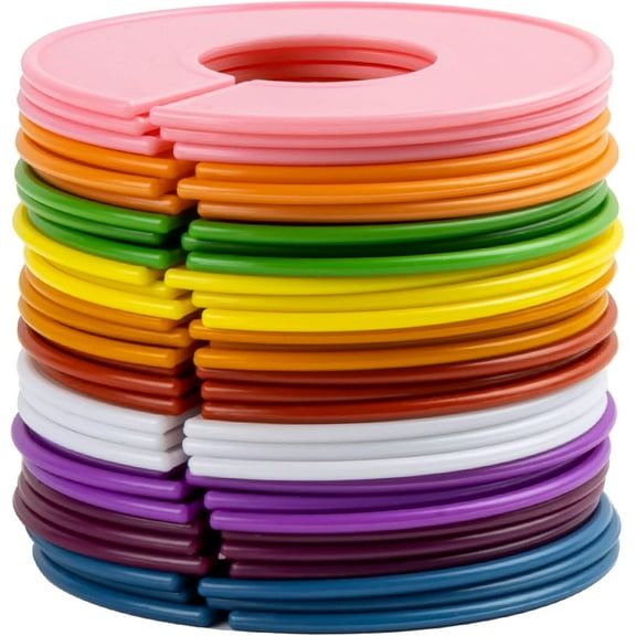 30PCS Closet Dividers Clothes Organizers - Sukh Closet Organizers Plastic Clothes Size Dividers Labels Separators for Garment Organizer Boutique Hanger Clothing Rack No Burrs 10 Assorted Colors