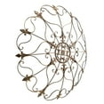 thumbnail image 6 of Sunjoy Vintage Gold Fleur-De-Lis Wall Decor Indoor Outdoor Distressed Decoration Metal Wall Art with Keyhole Hanger, 29’’ x 29’’ x 4’’, 6 of 7