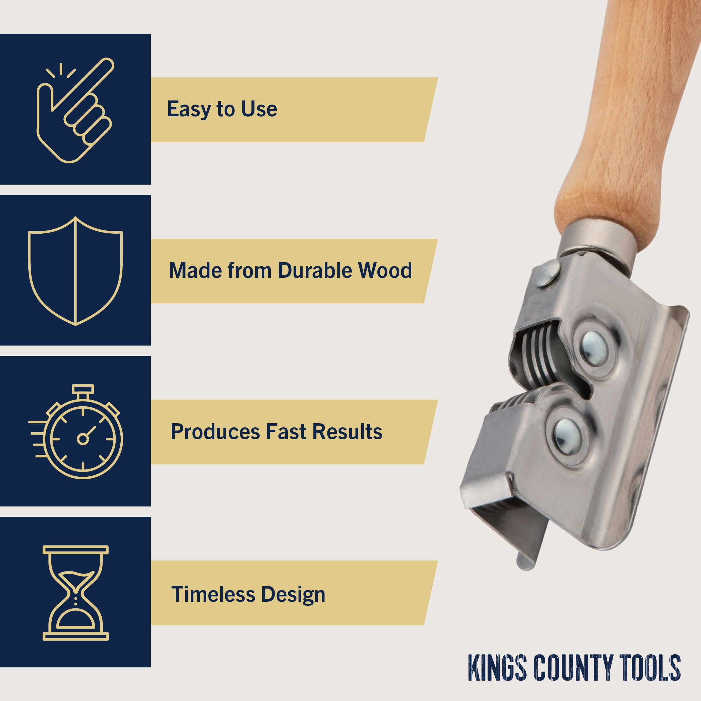 Kings County Tools Handheld Manual Knife Sharpener for Fixed Blades, Pocketknives and Kitchen Knives - Made in Italy