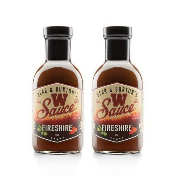 Bear and Burtons W Sauce Fireshire | Spicy Worcestershire Sauce for Bold Flavors | Perfect Steak Marinade and Dressing Add-In | 12 Oz - Pack of 2