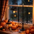 thumbnail image 5 of Spiral Taper Candles for Halloween and Holiday Home Decoration, Dripless Twisted Candlesticks for Dinner Party Black, 5 of 6